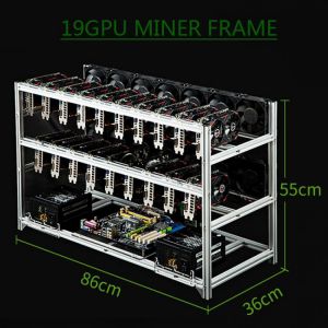 BTC Miner Case Server Rack 19 GPU Aluminum Stackable Mining Rig Open Air Frame For Ethereum Mining ETH ETC Bitcon XMR Chassis