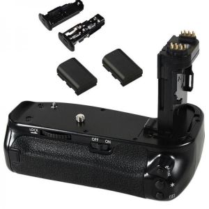 JINTU Battery Grip Power for Canon EOS 70D 80D DSLR Camera  +2pcs Recharge LP-E6 Battery kit replacement BG-E14