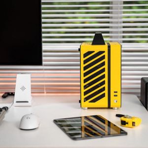 【Mechanic Master】C24- Small Cube Sugar Standard Panel Version Portable Mini Desktop Chassis ITXcomputer Case with Tempered Gla
