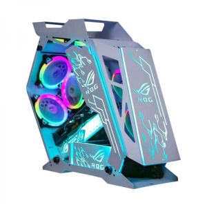 Transparent Tempered Glass Side Panel DIY Gaming Computer Case With LED Board Fans Support MATX ATX Water Cooling Air-cooled