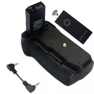 Battery Grip Holder + IR Remote Control for Canon EOS 850D/800D/Rebel T7i/77D/Kiss X9i DSLR Camera, LP-E17, LPE17.