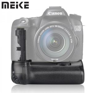 Meike MK-70D Vertical Battery Grip for Canon EOS 70D 80D 90D Digital SLR Camera Replacement as BG-E14 /Work with LP-E6 Battery