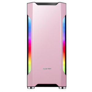 Titanium 2080PLUS desktop case Double-sided tempered glass Under power supply (USB3.0)Pink customized version