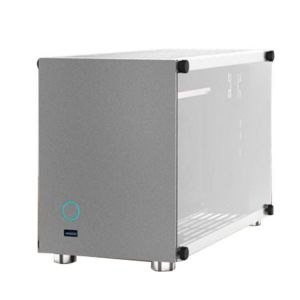 Computer Case All Aluminum HTPC A05 ITX Gaming PC Case Mini Desktop Chassis with Double-Sided Glass Computer Accessories