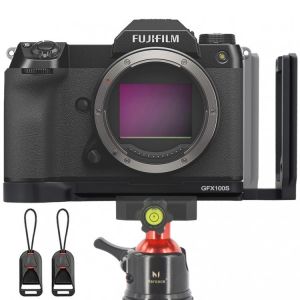 Quick Release L Plate Metal Hand Grip Arca Swiss Bracket Holder for Fuji Fujifilm GFX 100S + Quick release buckle