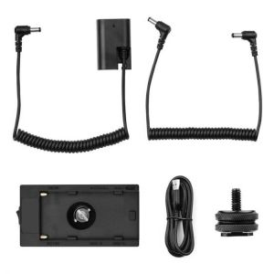 NP-F970 F750 Battery Plate Holder Adapter Dual USB Interface+LP-E6 Dummy Battery Coupler for Canon EOS 6D/7D/70D/60D/5D Mark/80D