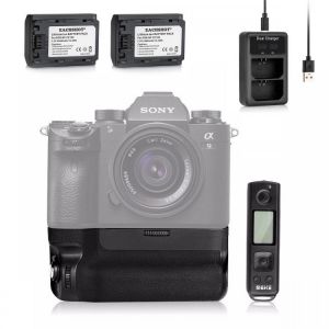 Meike MK-A9 PRO Battery Grip Kit for Sony A9 A7R III A7 III Meike MK-A9PRO&LCD Dual Battery Charger&NP-FZ100 Bettery For S