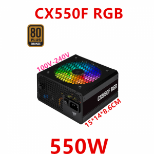 New Original PSU For Corsair Full Module 80plus Bronze Silent 550W Switching Power Supply CX550F RGB RPS0133