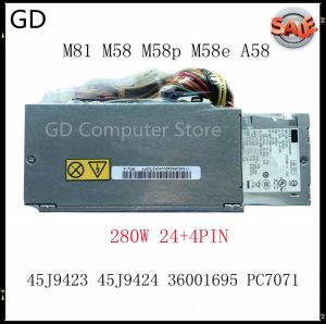 GD New Original For Lenovo ThinkCentre M81 M58 M58p M58e A58 280W Power Supply 45J9423 45J9424 36001695 PC7071 24+4PIN