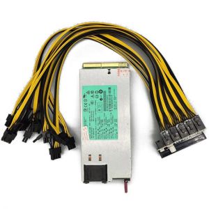 AU42 -1200W Miner Power Supply DPS-1200FB A 438202-002 DL580G5 1200W PSU Ethereum Apw3 BTC Asic Bitcoin Miner Breakout Box