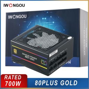 IWONGOU 80plus 700w Power Supply For PC Gaming Full-Module DC-DC Design Source Power GAMESD1200 PSU