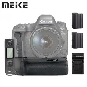 Meike MK-6D2 Pro Battery Grip LP-E6 Battery whit Charger Built-in 2.4G Remote Control for Canon 6D Mark II As BG-E21