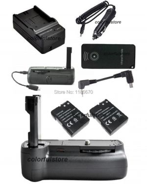 Hot Sale Vertical Battery Handle Hand Grip For Nikon D5200 D5100 D5300 Camera as MB-D51+IR Remote+2 EN-EL14 ENEL14 + Car Charger