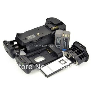 MB-D10 Battery Grip + IR Remote Control + EN-EL3E Battery + BL-3 Battery Chamber Cover for Nikon D300 D300s D700 SLR Cameras.