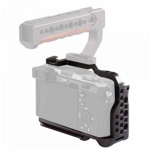 JINTU Camera Cage for Sony A7C Camera Aluminum Alloy DSLR Camera Protective Cage Kit With 1/4"-20 & 3/8" For LED lig