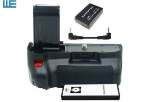 100D Battery Grip + LP-E12 LPE12 Battery + Remote Control for Canon  EOS Rebel SL1 / 100D camera.
