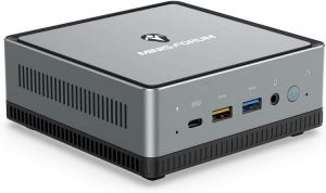 UM700 Mini PC AMD Ryzen 7 3750H 4C/8T Desktop Computer, DDR4 16G RAM+512G SSD, HDMI/DP/USB-C 4K@60Hz Output, 1X RJ45 Port, 4X USB3