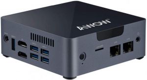 Mini PC Intel Celeron J3455 6GB DDR4, 128 GB SATA SSD, Mini Desktop Computer with Windows 10 Pro, Quad Core, Dual Gigabit Ethernet