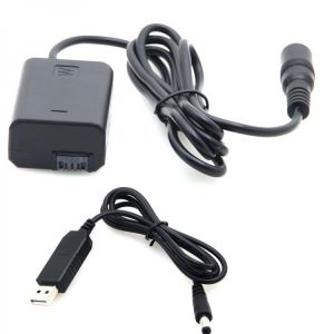 Dummy Battery NP-FW50 Replacement Dc Coupler External Power Supply Adapter for A7R, A7, A7S, A7S Ii, A5000, A5100, A6000