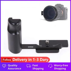 L-Shaped Quick Release Plate Bracket Hand Grip with 1/4 Srew Hole for Canon EOS-M ILC Camera