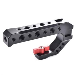 Universal DSLR Camera Rig Hand Grip Camera Top Cold Shoe Mount 1/4 Inch & 3/8 Inch Holes Aluminum Alloy Camera Handle