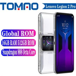 all in one place טלפונים סלולרים Official Global ROM Lenovo Legion 2 Pro 5G Smartphone 144Hz Snapdragon 888 5500mAh Big Battery 90W 64MP Cameras Android 11 NFC