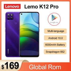 all in one place טלפונים סלולרים Original Lenovo Lemo K12 Pro 4G Mobile Phone 6.8inch Snapdragon 662 Octa Core 6000mAh Big Battery 64.0 Rear Camera Smartphone