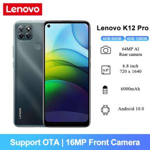 all in one place טלפונים סלולרים Lenovo K12 Pro Android 10 Smartphone 6.8&#x27;&#x27;  Snapdragon 662 Octa Core 6000mAh 64MP AI Triple Camera 4GB RAM Cell Phones