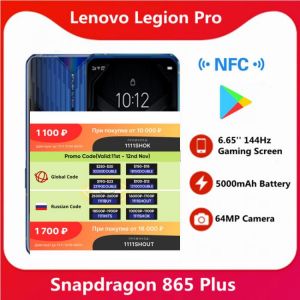 Global Rom Lenovo Legion Pro 12G 128G 256G 5G Phone Snapdragon 865 Plus 6.65&#x27;&#x27; 144Hz Screen 64MP Camera 5000mAh 90W Supe