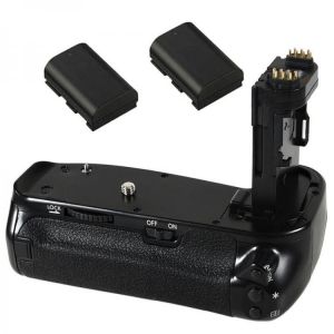 JINTU Pro Vertical Shutter Battery Grip Holder +2pcs LP-E6 Battery Kit For Canon EOS 6DII 6D Mark II DSLR Camera as BG-E21
