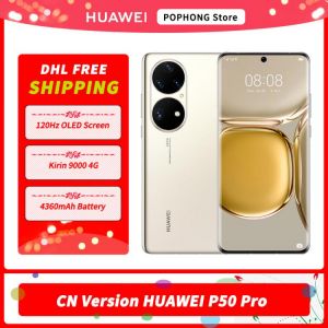 CN Version HUAWEI P50 Pro 4G Mobile Phone 6.6 Inch OLED Curved Screen HarmonyOS 2 Kirin 9000 Octa Core 50MP Quad Cameras NFC
