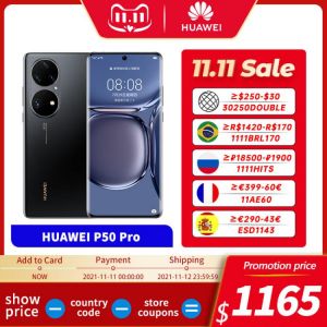 DHL Free HUAWEI P50 Pro 4G MobilePhone HarmonyOS 2 Kirin 9000 Octa Core 6.6 Inch OLED Curved Screen 66W SuperCharge in screen