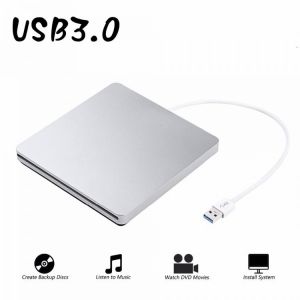 USB 3.0 Slot Load Drive External DVD Player CD/DVD RW Burner Writer Recorder Superdrive For Apple Mac Laptop PC Win Notebook