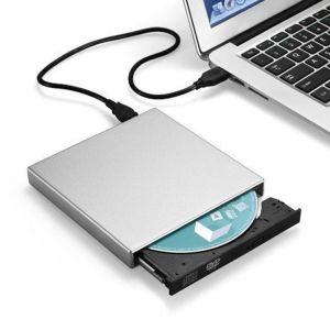 Slim External Optical Drive USB 2.0 DVD Burner ROM RW CD 24 Speed Writer Plug and Play for Desktop PC Laptop Tablet DVD Player