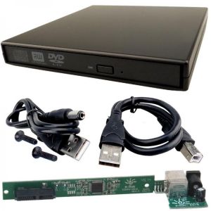 9.0/9.5mm USB 2.0 External Optical Drive Box External Case Blu-Ray CD DVD RW To SATA Hard Disk Drive Caddy Adapter Newest