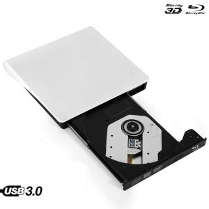 Bluray Player External Optical Drive USB 3.0 Blu-ray BD-ROM CD/DVD RW Burner Writer Recorder Portable for Apple macbook Laptop