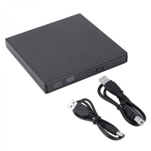 New Light 13.5*13.2*1.6 cm Ultra Thin External Slot-in USB 2.0 External DVD Combo CD-RW Burner Drive CD±RW DVD ROM Black