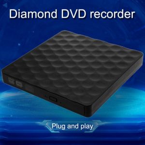 Ulra-slim USB 3.0 External CD DVD-RW Drive Rom Rewriter Burner Writer 5Gbps Date Transfer 14.8x14.2x1.8cm for Laptop Desktops
