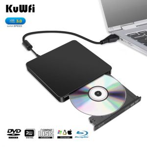 External Blu-Ray CD Player USB3.0 BD DVD Drive Slim Portable DVD Writer Reader Optical CD/DVD Burner for Windows