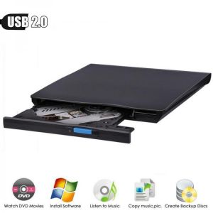 Universal External USB 2.0 DL DVD RW Burner CD Writer Slim Portable Optical Drive for Asus Samsung Acer Dell HP SONY Laptop