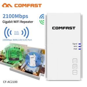 2100Mbps Long Range Dual Band 2.4+5Ghz Wireless Wifi Roteador Gigabit Port Repeater Power Wi fi Extender Wlan Wi-fi Amplifer AP