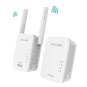 PIXLINK PL01 600Mbps Wireless Wifi Powerline adapter Router Extender KIT Network Power Line Ethernet Adapters Homeplug 1Pair