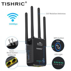 TISHRIC 3 IN 1 Wifi Repeater 300M Long Range Wifi Booster Wireless Router 2.4G Wifi Signal Amplifier Wi-fi Extender Router