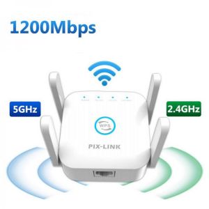Wireless WiFi Repeater 5Ghz Wi Fi Booster 2.4G 5G Wi-Fi Amplifier 1200Mbps Access Point 5 Ghz Signal Network Long Range Extender