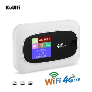 KuWFI Mobile 4G Wifi Router Mobile WiFi Hotspot Travel Router Partner4G  Wireless SIM Routers with SD and SIM Card Solt