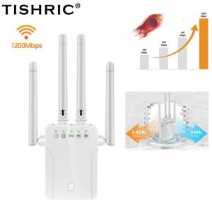 5G Long Range Wifi Repeater Wifi Signal Amplifier Booster 1200Mbps Gigabit Router Wifi Extender Wireless Repeater Wi Fi Booster