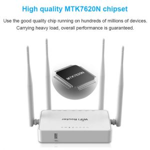 WE1626 Long Range Indoor Wireless Network 12V 1A Plug Router USB Port And External Antennas MT7620N openVPN 300Mbps WiFi Router