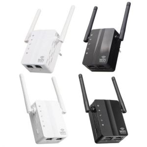 2.4G Wireless WiFi Repeater Dual Band 300Mbps Signal Amplifier Booster 2 Antennas WiFi Range Extender Wlan LAN Port Router