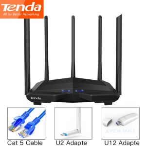 Tenda AC11 Gigabit Dual-Band AC1200 Wireless Wifi Router WIFI Repeater 5*6dBi High Gain Antennas AC10 Wider Coverage Easy setup