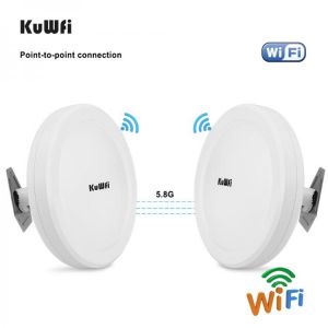 KuWFi Long-Range 11ac Outdoor Access Point/Wireless Bridge High Speeds & Optimal Bandwidth at Extended Point-to-Point Ranges
